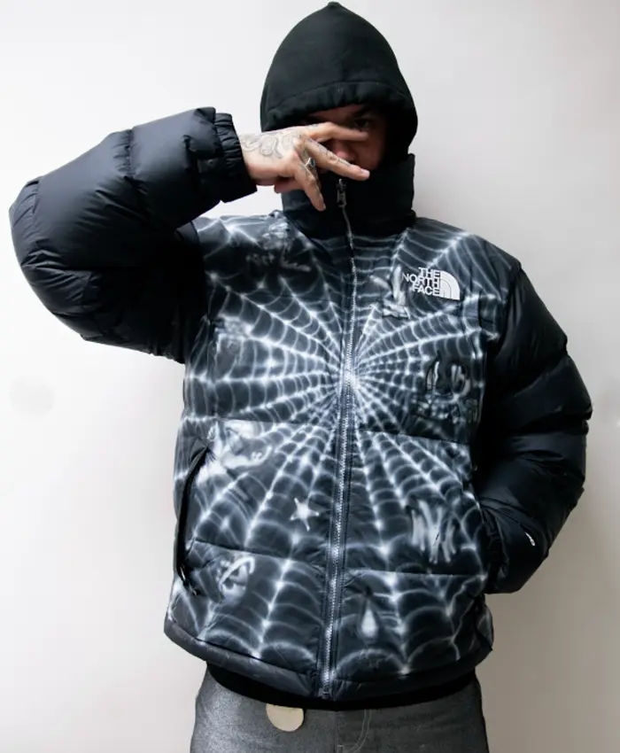 Awake NY x North Face 700 Nuptse Spiderweb Jacket