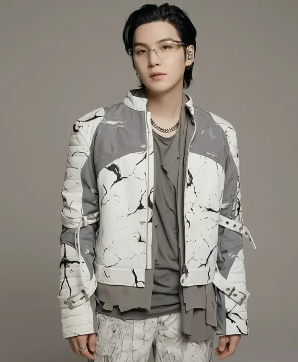 BTS World Tour Arirang Suga LIMA PERU Leather Jacket
