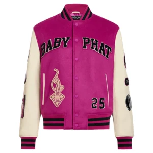Baby Phat Anniversary Pink Varsity Jacket
