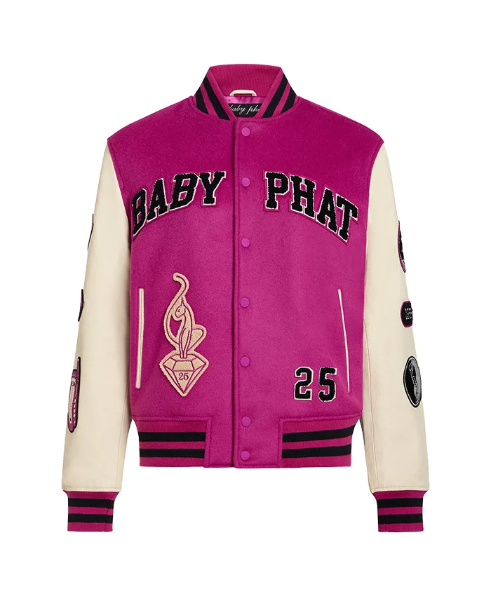 Baby Phat Anniversary Pink Varsity Jacket