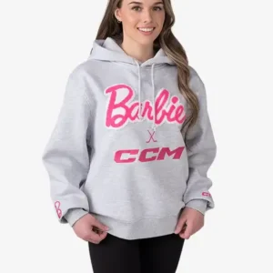 Barbie x CCM Grey Embroidered Hoodie