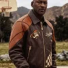 Basketball Leather Bomber Jacket