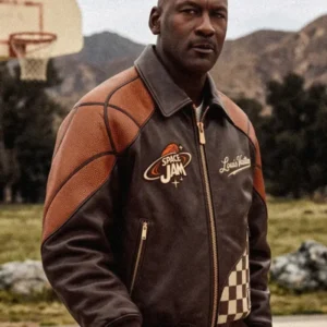 Basketball Leather Bomber Jacket