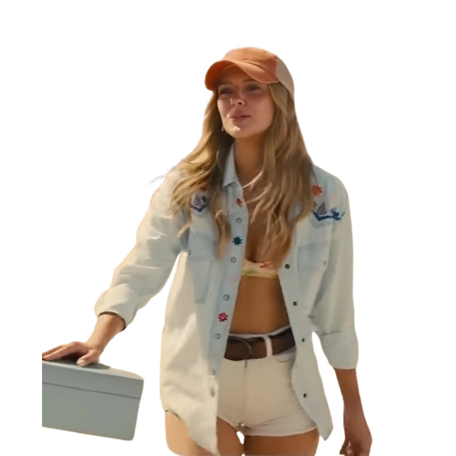 Baywatch 2027 Jessica Belkin Light Blue Denim Shirt