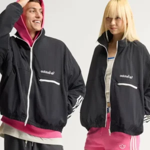 Black Streetwear Track Jacket