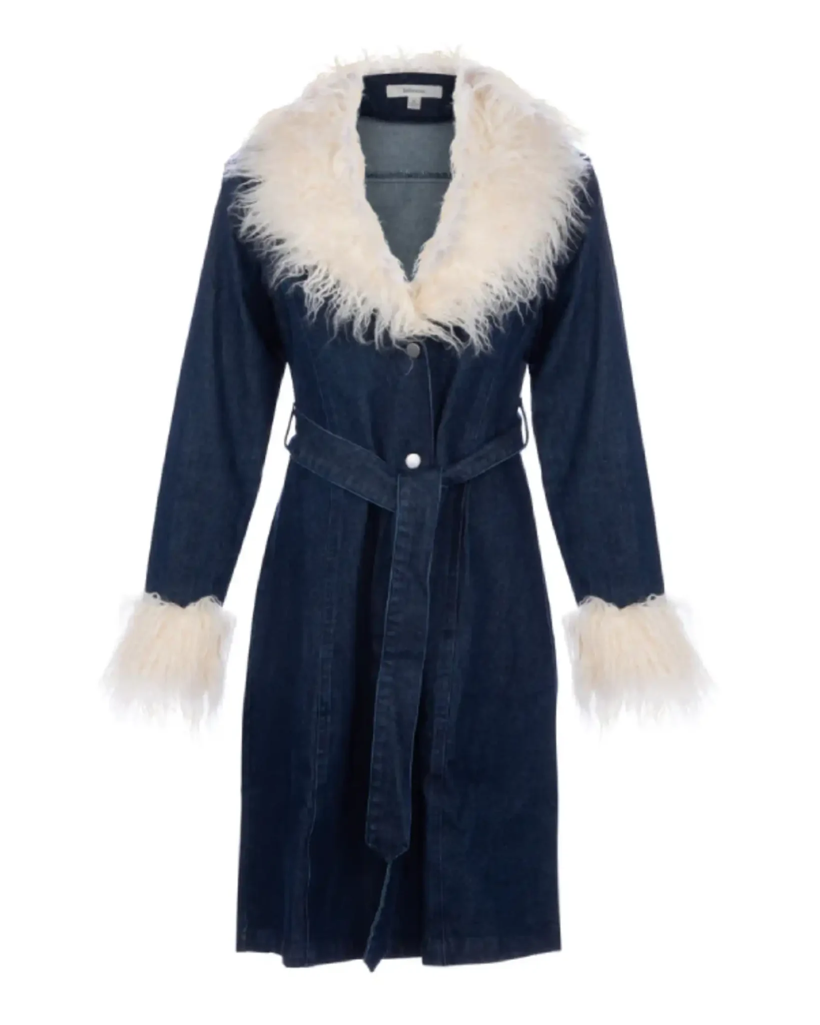 Boho Denim Winter Coat