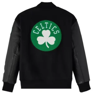 Boston Celtics x OVO Raglan Full-Snap Varsity Jacket