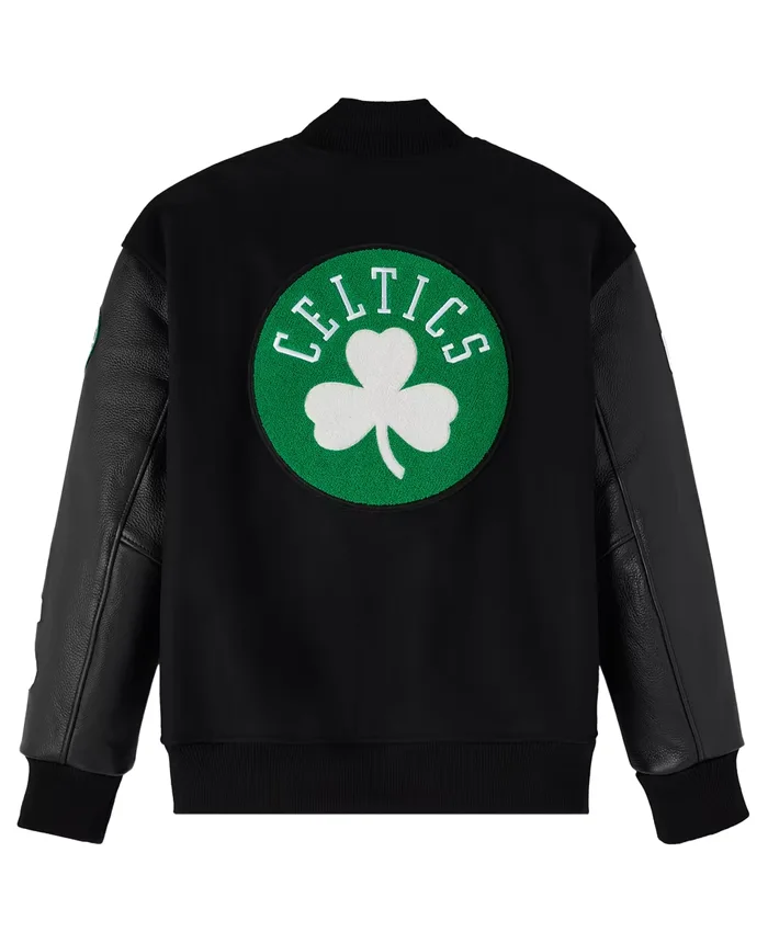 Boston Celtics x OVO Raglan Full-Snap Varsity Jacket