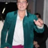 Brad Pitt James Blake Paris Green Suede Jacket