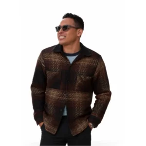 Brown Patterned Fashion Jacket