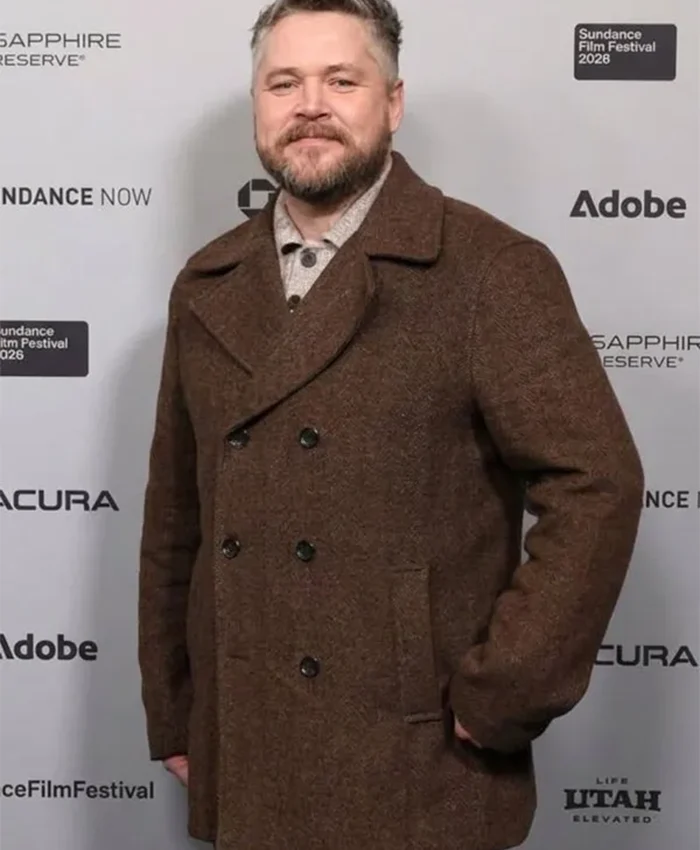 Brown Peacoat for Men