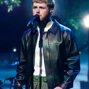 Buy Alex Warren The Tonight Show Black Leather Jacket