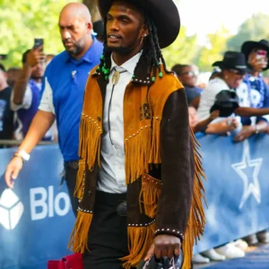 Buy Ceedee Lamb Custom Nike x Bode Suede Fringe Jacket
