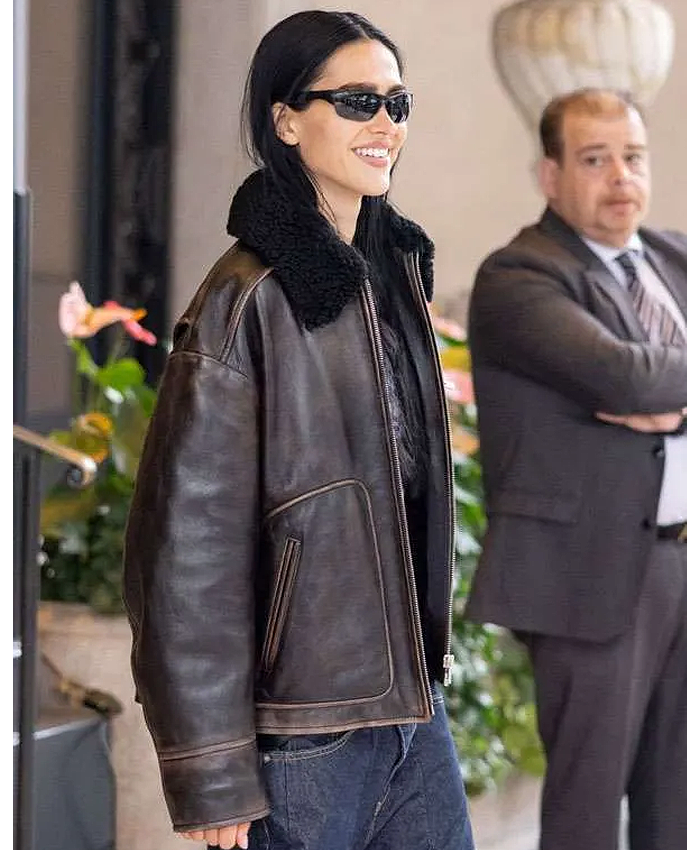 Buy Milan Fashion Week Amelia Gray Hamlin Leather Jacket