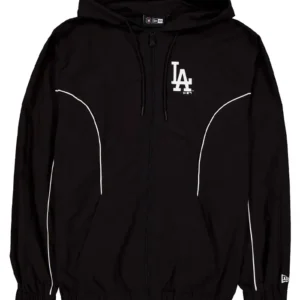 Buy New Era Los Angeles Dodgers Black Hooded Track Jacket