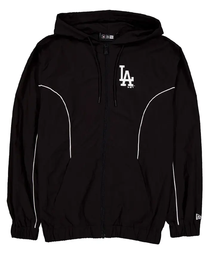 Buy New Era Los Angeles Dodgers Black Hooded Track Jacket