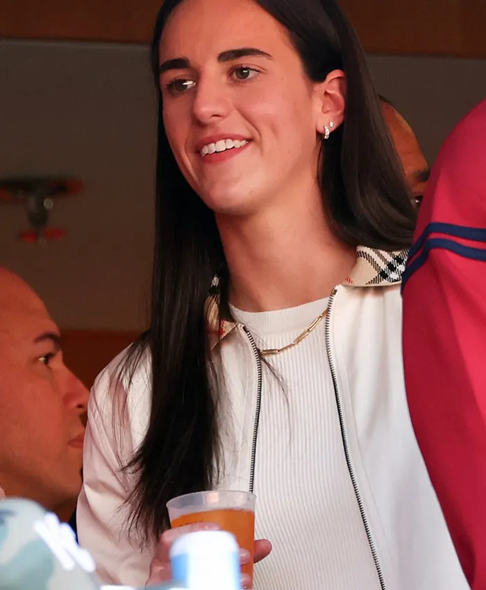 Caitlin Clark Chiefs vs Chargers Game 2026 White Jacket