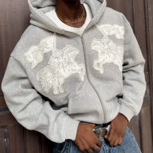 Cavalry Heather Grey ZipUP Hoodie