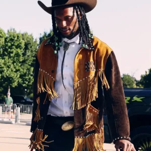 Ceedee Lamb Custom Nike x Bode Suede Fringe Jacket