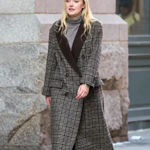 Celebrity Inspired Checked Coat
