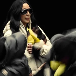 Cher Moncler Cream Puffer Jacket