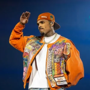 Chris Brown R&B Tour Orange Jacket