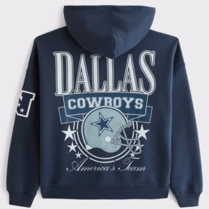 Dallas Cowboys Abercrombie & Fitch Navy Zip Hoodie