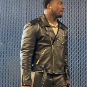 Deebo Samuel Sr Pregame Black Leather Jacket