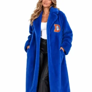 Denver Broncos FABGATING by Cuce Royal Blue Fur Coat