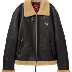 Distressed Black Winter Jacket