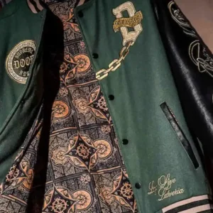 Doctor Doom Supreme Ruler Without Rival Green Varsity Jacket
