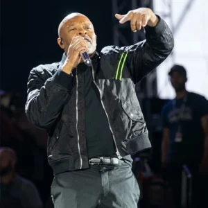 Dr. Dre Concert 2026 black Bomber Jacket