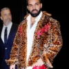 Drake 40th birthday celebrations Cheetah Print Jacket