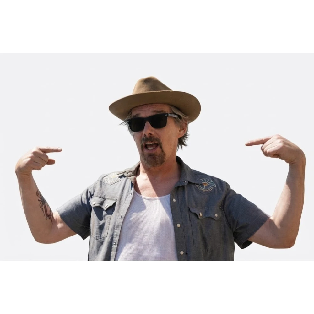 Ethan Hawke The Lowdown S02 Gray Western Shirt