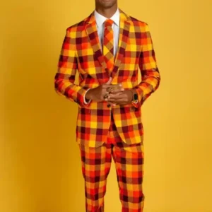 Fall Plaid Suit for Men