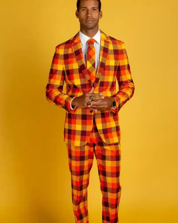 Fall Plaid Suit for Men