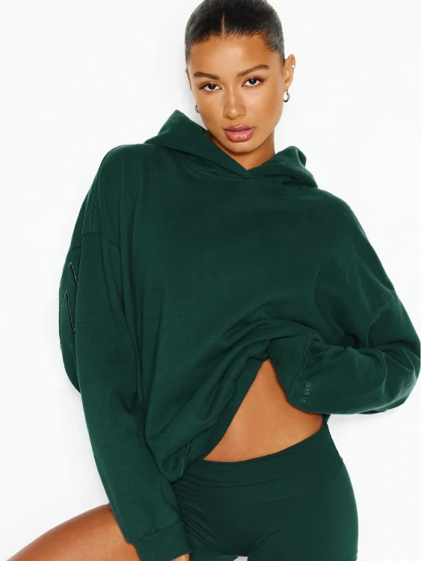 Garage green Hoodie With Logo On Back