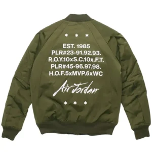 Get Air Jordan Ma-1 Patch Logo Olive Green Jacket