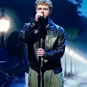 Get Alex Warren The Tonight Show Black Leather Jacket