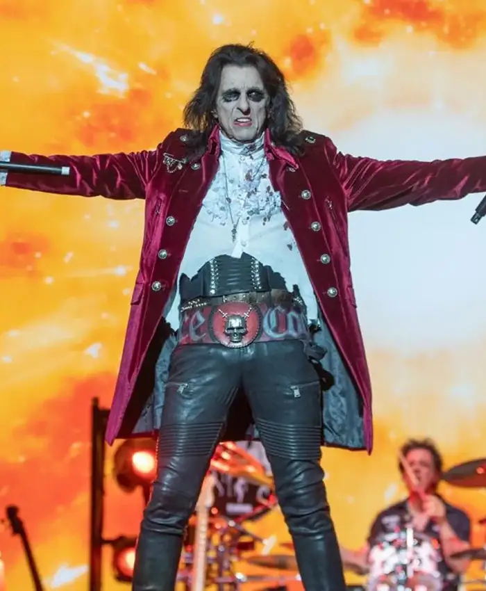 Get Alice Cooper Hollywood Vampires Red Velvet Coat