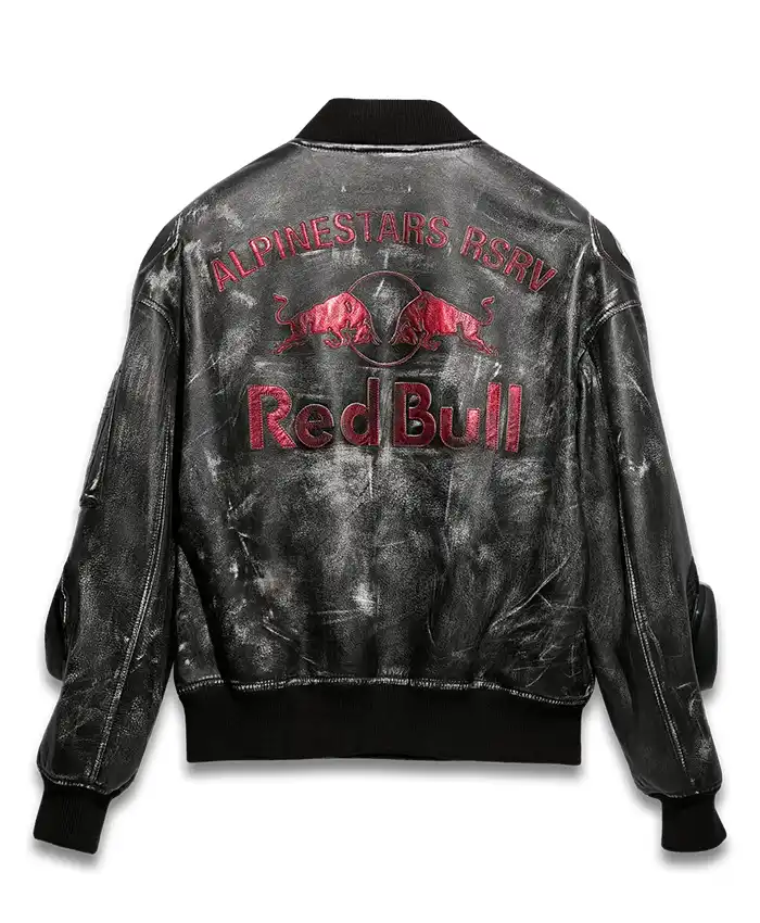 Get Alpinestars RSRV x Red Bull Distressed Leather Jacket