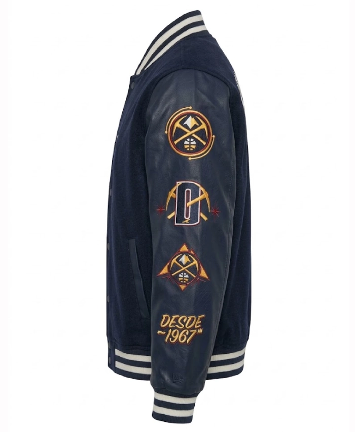 Get Chamarra NBA Mexico City Game 2026 Navy Varsity Jacket