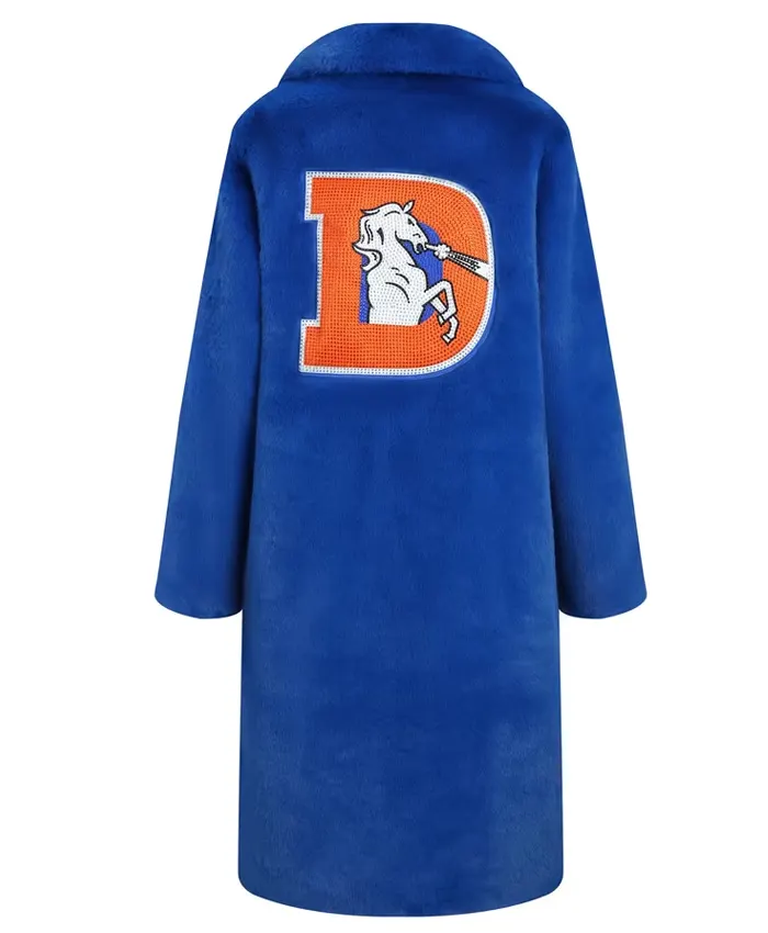Get Denver Broncos FABGATING by Cuce Royal Blue Fur Coat