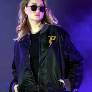 Get Goofy Powerline Black Bomber Jacket
