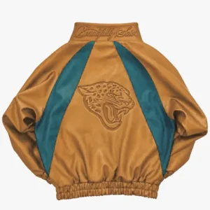 Get Jacksonville Jaguars Leather Kru Track Jacket