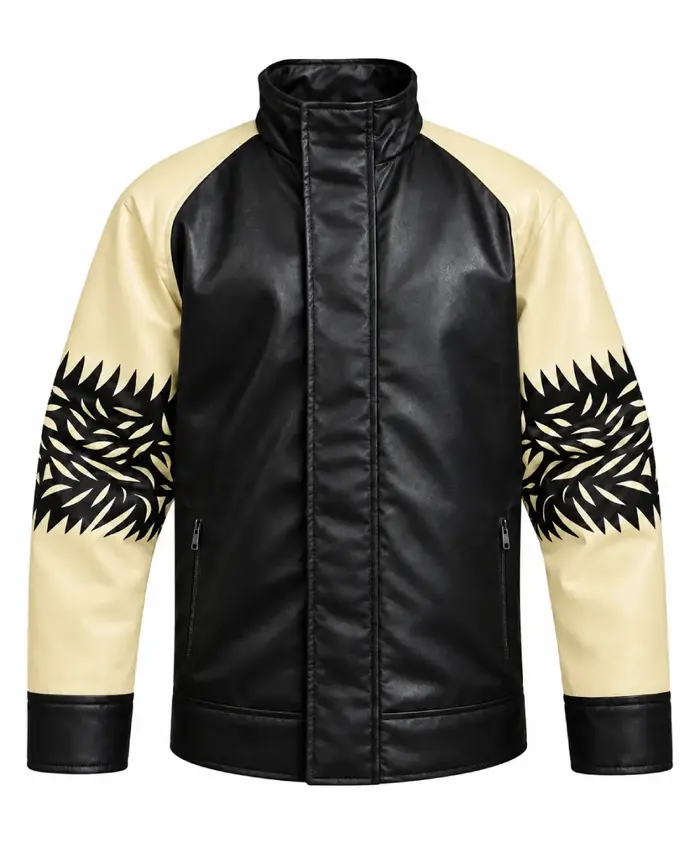 Get Kung Fury Cobra Logo Leather Jacket