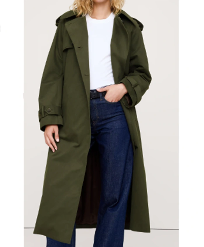 Get Line of Fire S01 Jane Hollingsworth Green Trench Coat