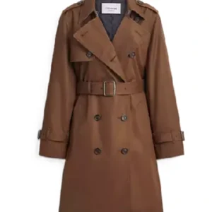 Get Line of Fire S01 Nia Wallace Brown Trench Coat