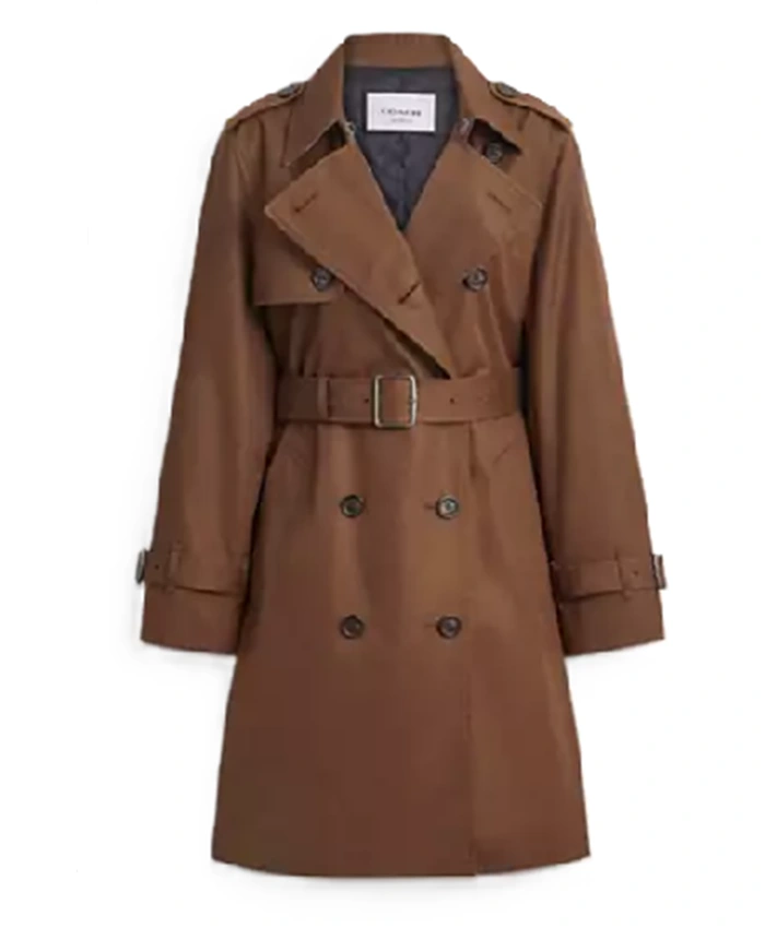 Get Line of Fire S01 Nia Wallace Brown Trench Coat