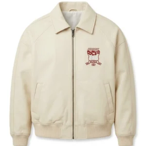 Get Malik Nabers Nigel Sylvester x Avirex Icon Brick Bomber Jacket